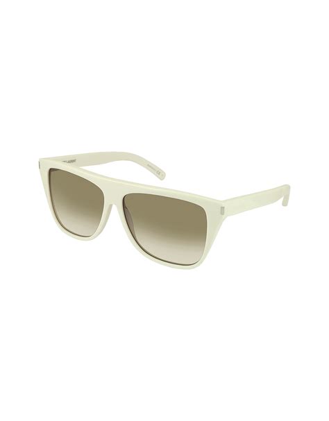 white saint laurent sunglasses